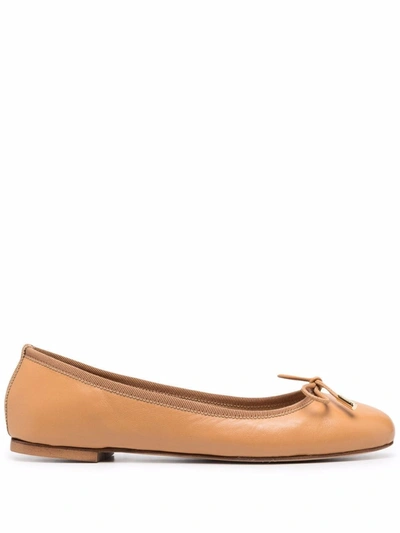 Shop Scarosso Carla Ballerina Shoes In Nude