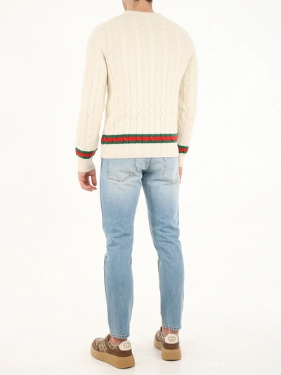 Shop Gucci Skinny Jeans In Light Blue