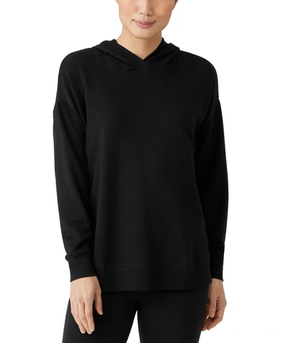 Shop Eileen Fisher Hooded Terry Top In Black