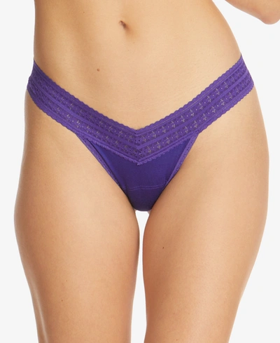 Shop Hanky Panky Women's One Size Dream Low Rise Thong Underwear In Electric Purple
