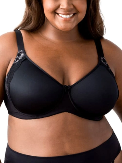Shop Elila Raya Smooth Lace Spacer Bra In Black