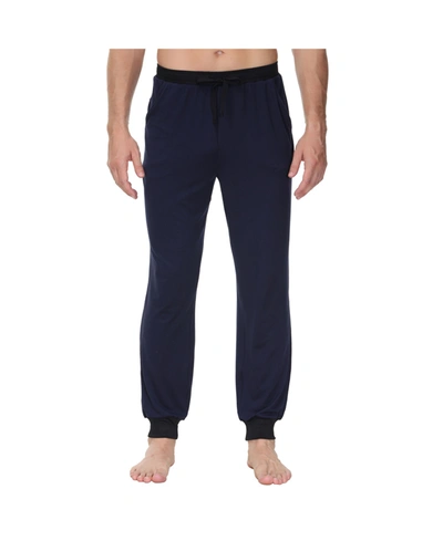Shop Ink+ivy Men's Heat Retaining Contrast Trim Pajama Pants In Blue