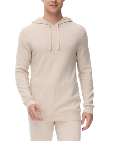 Shop Ink+ivy Men's Cashmere Lounge Hoodie In Tan Heather
