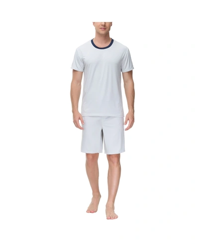 Shop Ink+ivy Men's Moisture-wicking Crewneck T-shirt & Shorts Pajama Set In Mushroom