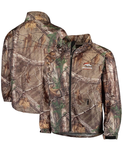 Shop Dunbrooke Men's Realtree Camo Denver Broncos Sportsman Waterproof Packable Full-zip Jacket In Green Camo
