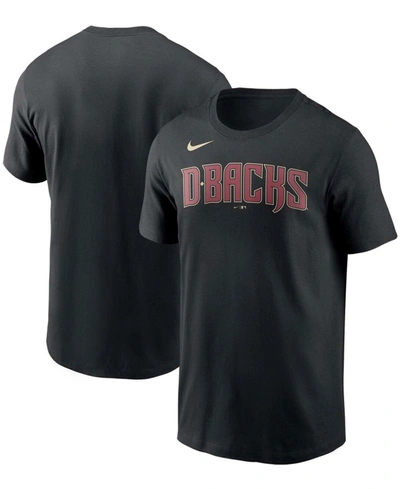 Shop Nike Men's Black Arizona Diamondbacks Team Wordmark T-shirt