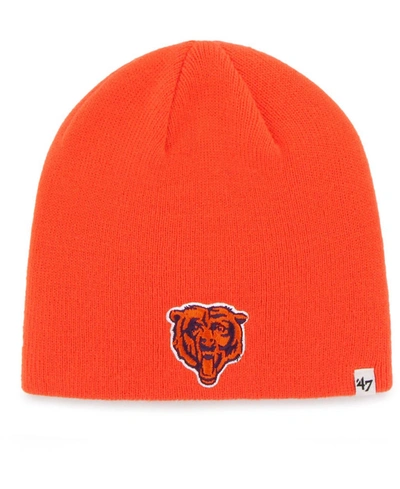 Shop 47 Brand Men's Orange Chicago Bears Team Secondary Logo Knit Beanie