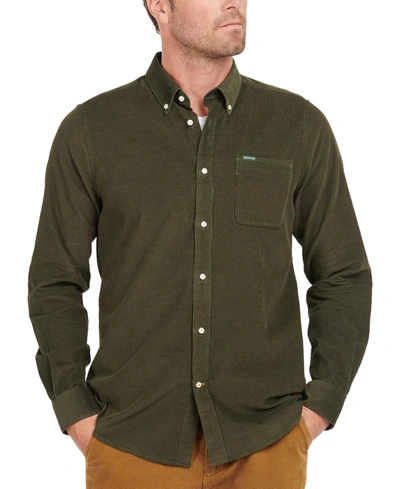 Shop Barbour Men's Ramsey Tailored-fit Corduroy Shirt In Forest