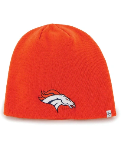 Shop 47 Brand Men's Orange Denver Broncos Secondary Logo Knit Beanie