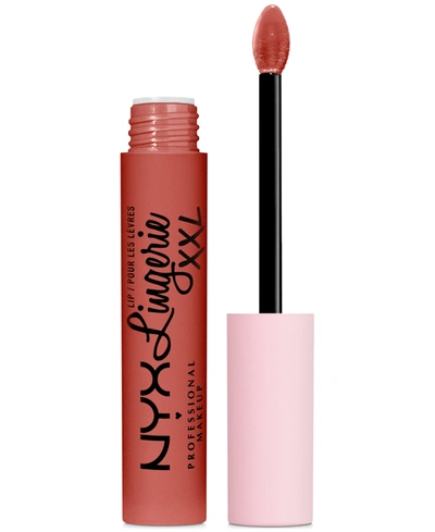Shop Nyx Professional Makeup Lip Lingerie Xxl Long-lasting Matte Liquid Lipstick In Peach Flirt
