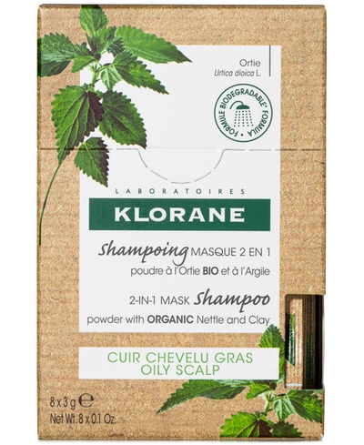 Shop Klorane Oil Control 2-in-1 Mask Shampoo Powder With Nettle & Clay, 8-pk.
