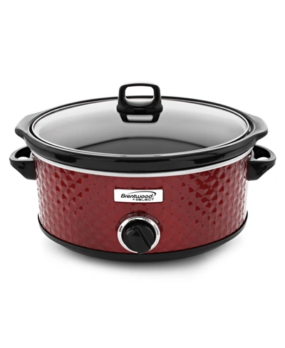 Shop Brentwood Appliances Select 7 Quart Slow Cooker In Red