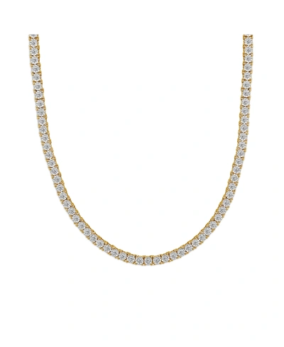 Shop Macy's Men's Diamond Link 24" Necklace (2 Ct. T.w.) In 10k Gold (also In Black Diamond) In Yellow Gold