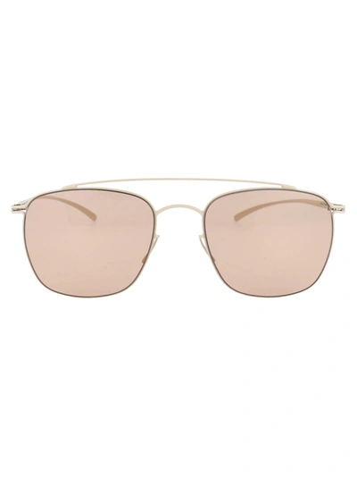 Shop Mykita Mmesse007 Sunglasses In E14 Beige Nude Solid