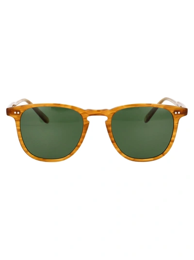 Shop Garrett Leight Brooks Sunglasses In Bt/grn Plr Butterscotch