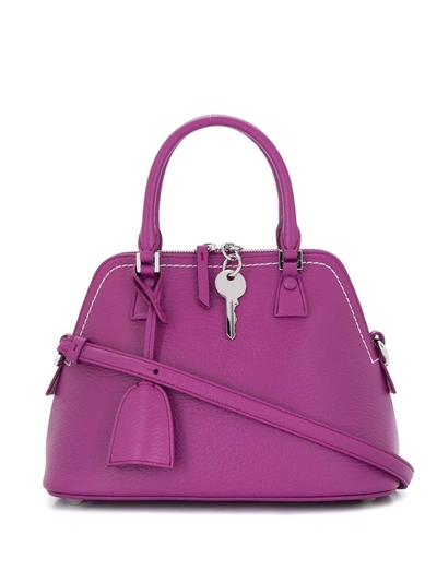 Shop Maison Margiela Women's  Purple Leather Handbag
