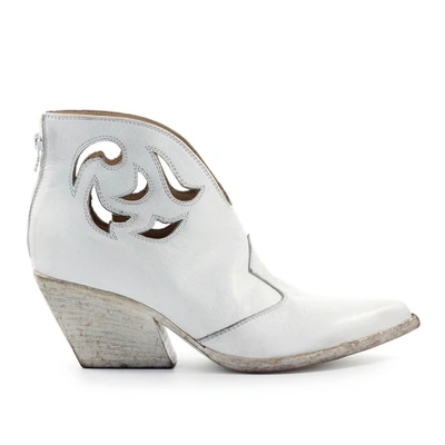 Shop Elena Iachi Women's  White Leather Ankle Boots