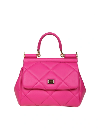 Shop Dolce E Gabbana Women's  Fuchsia Leather Handbag