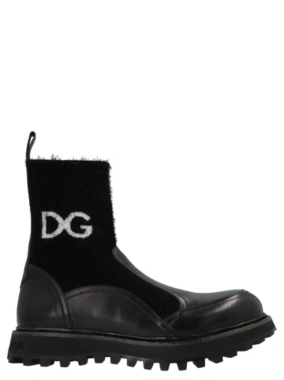 Shop Dolce E Gabbana Men's  Black Other Materials Ankle Boots