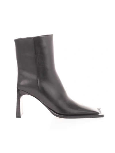 Shop Balenciaga Women's  Black Leather Ankle Boots