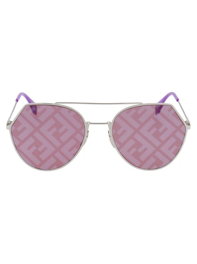 Shop Fendi Women's  Multicolor Metal Sunglasses