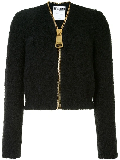 Shop Moschino Women's  Black Polyester Cardigan