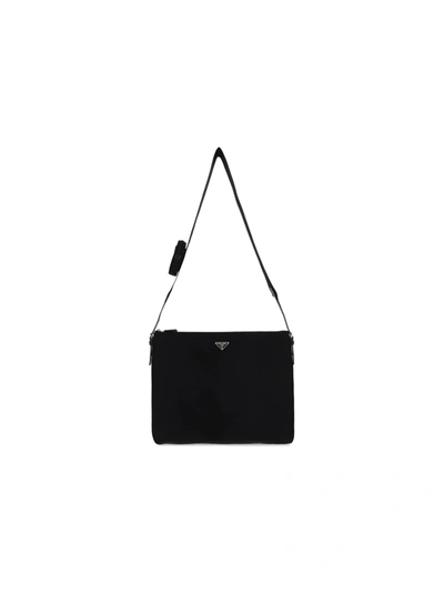 Shop Prada Men's  Black Polyamide Messenger Bag