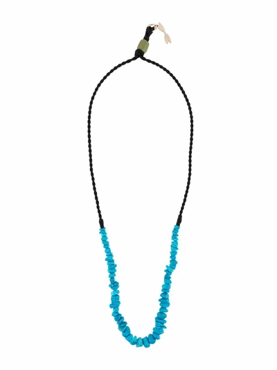 Shop Valentino Men's  Light Blue Acetate Necklace