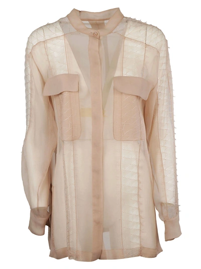 Shop Alberta Ferretti Women's  Pink Silk Blouse