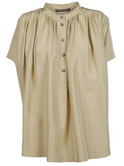 Shop Alberta Ferretti Women's  Beige Silk Blouse