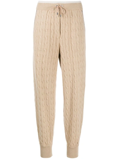 Shop Brunello Cucinelli Women's  Beige Cashmere Joggers