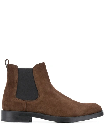 Shop Tod's Women's  Brown Suede Ankle Boots