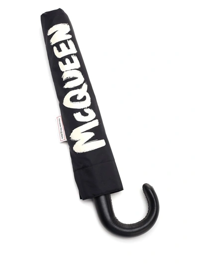 Shop Alexander Mcqueen Men's  Black Other Materials Umbrella