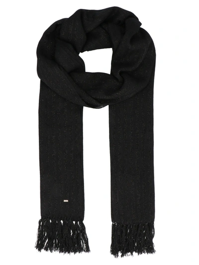 Shop Saint Laurent Saint L Au Rent Women's  Black Scarf