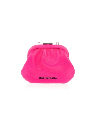 Shop Balenciaga Women's  Fuchsia Leather Wallet