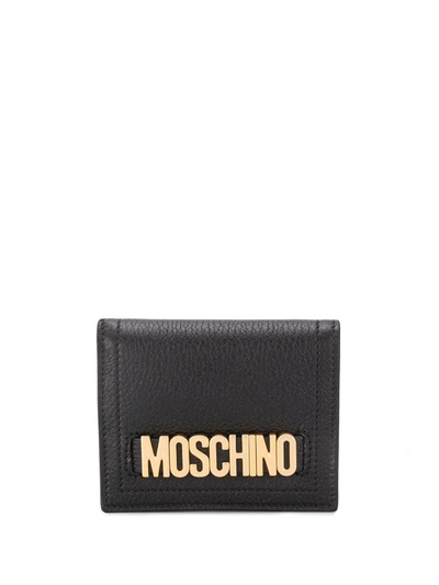 Shop Moschino Women's  Black Leather Wallet