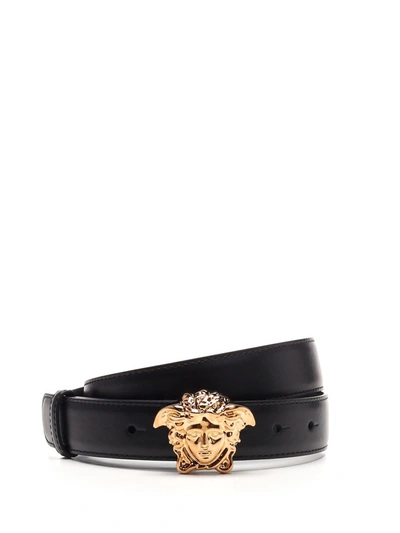Shop Versace Women's  Black Leather Belt