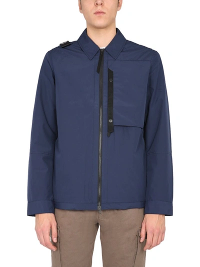 Shop Ma.strum Men's  Blue Other Materials Outerwear Jacket