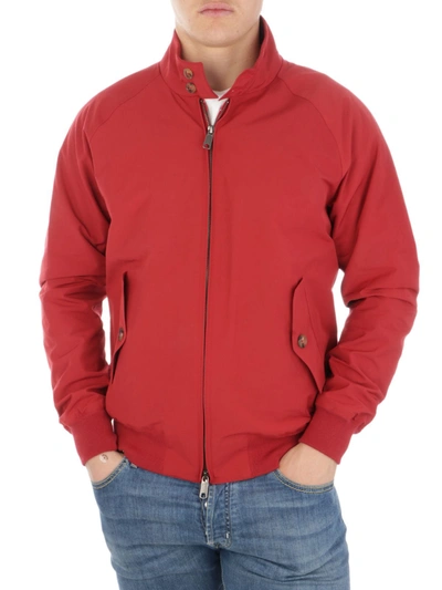 Shop Baracuta Men's  Red Cotton Outerwear Jacket