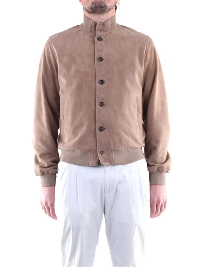 Shop Emanuele Curci Men's  Brown Suede Outerwear Jacket