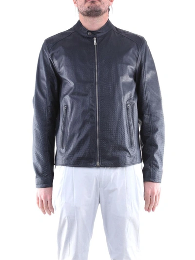 Shop Emanuele Curci Men's  White Leather Outerwear Jacket