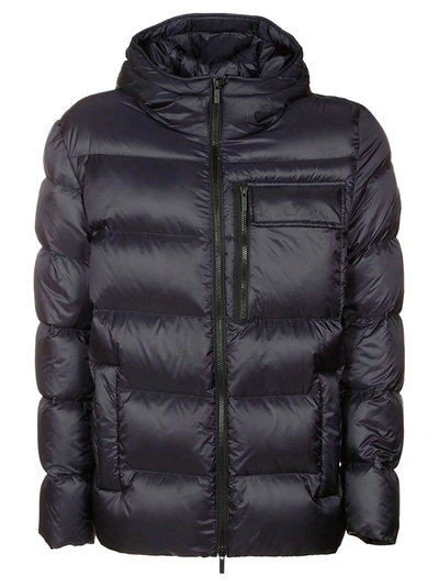 Shop Hogan Men's  Blue Polyamide Down Jacket