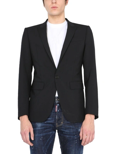 Shop Dsquared2 Men's  Black Other Materials Blazer