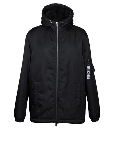 Shop Moschino Men's  Black Polyester Outerwear Jacket