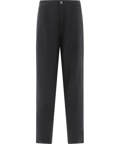 Shop Undercover Men's  Black Linen Pants