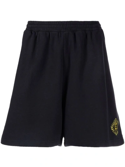 Balenciaga Logo-print Sweat Shorts In Black | ModeSens