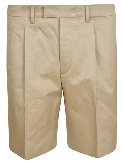Shop Prada Men's  Beige Cotton Shorts