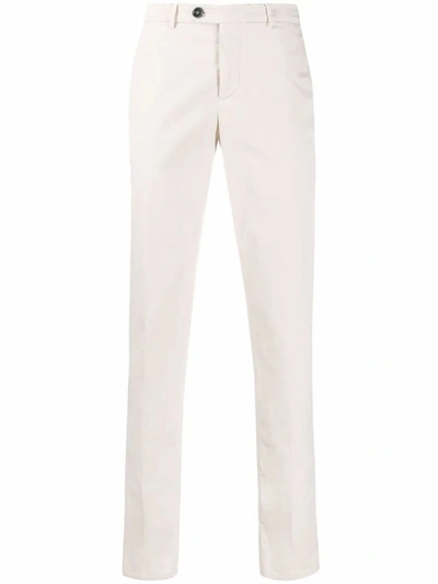 Shop Brunello Cucinelli Men's  White Cotton Pants