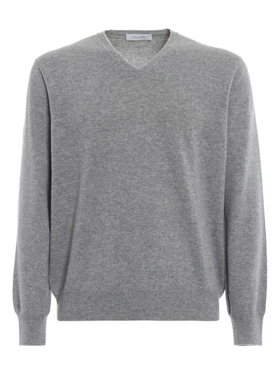 Shop Cruciani Men's  Grey Cashmere Sweater