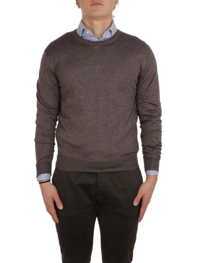 Shop Lamberto Losani Men's  Grey Cashmere Sweater